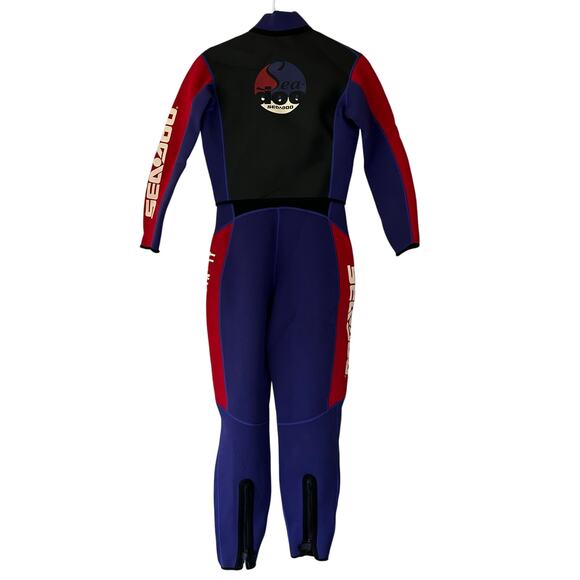 Vintage Sea Doo 2 piece wet suit jacket zip front 90s water sports outdoor M - Picture 5 of 16